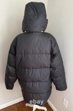 The North Face Men L 77 Brooks Range 600 Down Fill Parka Coat Black Tan Jacket