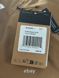 The North Face Mountain Range 600 Fill Down Jacket Brown Men Size Large New