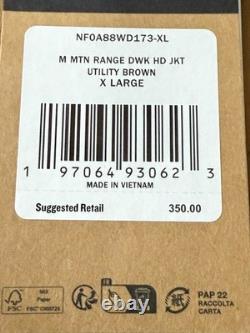 The North Face Mountain Range Down Parka Coat Tan Brown Men's Size XL