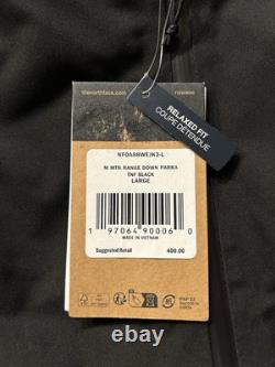 The North Face Mtn Range Hooded Down Waterproof Parka, Men Size Large Nwt