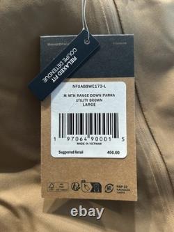 The North Face Mtn Range Hooded Down Waterproof Parka, Men Size Large Nwt