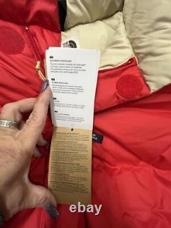 The North Face Parka Jacket Mens S 77 Brooks Range Coat Red Down Puffer Long