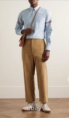 Thom Browne Oxford Shirt With Armbands Men's Blue Cotton $620, Sz 2 Or M, NWT