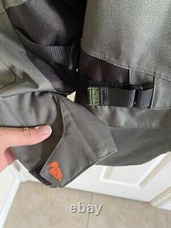 Thor Range Waterproof Motorcycle Jacket With Pads Army Green/Orange XL