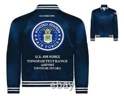 Tonopah Test Range Tonopah-nevadaembroidered Satin Jacket(back Only)