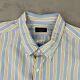 Turnbull & Asser Bespoke Men Dress Shirt Men 19.5 Neckline Blue Striped Ss