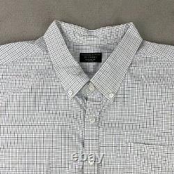 Turnbull & Asser Bespoke Men Dress Shirt Men 19.5 Neckline White Check SS