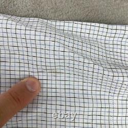 Turnbull & Asser Bespoke Men Dress Shirt Men 19.5 Neckline White Check SS