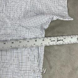 Turnbull & Asser Bespoke Men Dress Shirt Men 19.5 Neckline White Check SS