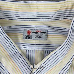 Turnbull & Asser Bespoke Men Dress Shirt Men 20 Neckline Multicolor Striped SS