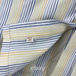 Turnbull & Asser Bespoke Men Dress Shirt Men 20 Neckline Multicolor Striped SS