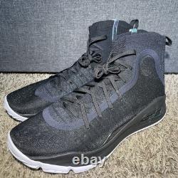 UA Curry 4'More Range' Mens Size 11.5 Basketball Shoes Black 1298306-014 RARE