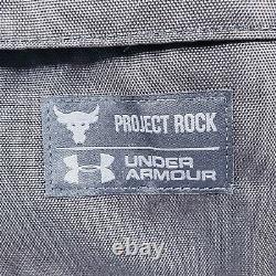 Ua Project Rock Range Duffel Bag 1325332-040 Gray Black/yellow 23x11x11