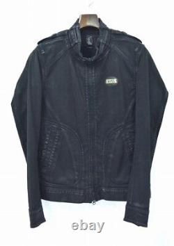 Used Hysteric Glamour All Range Coordinated Riders Jacket Black Denim Coating