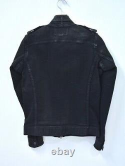 Used Hysteric Glamour All Range Coordinated Riders Jacket Black Denim Coating