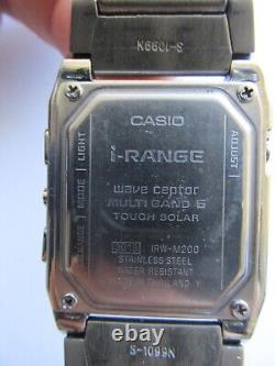 VINTAGE CASIO IRW-M200 WV-M401 i-RANGE TITANIUM MULTI BAND 5 TOUGH SOLAR RARE