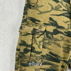 VINTAGE Columbia Pants Mens 40 Gallatin Range Green Camo Wool Nylon Blend Cargo