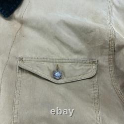 VINTAGE Patagonia Jacket Mens M Brown Tan Chore Barn Coat Canvas Nuevo Range 90s
