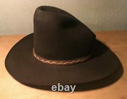 VTG Antique Old West Resistol Stagecoach Cowboy Hat 7 1/4 Open Range Tom Mix Gus