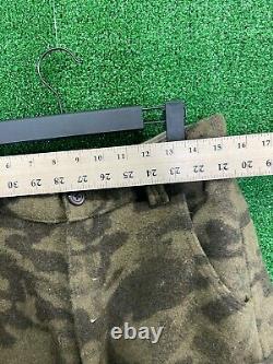 VTG Columbia Gallatin Range Brown Wool Camo Hunting Pants Mens Size 32