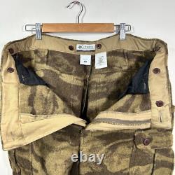 VTG Columbia Gallatin Range Pants Mens 38 x 35 Wool Blend Camo Cargo Hunting