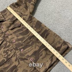 VTG Columbia Gallatin Range Wool Camo Hunting Shooting Mens Shirt Jacket Size M