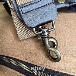 VTG Tin Wax Cloth Canvas Leather NRA Sport Duffle Range Carry On Overnight bag
