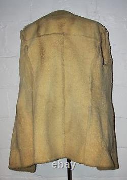 VTG Unbranded Shearling Sheepskin Marlboro Man Range Coat Sz 42