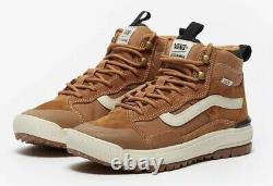 Vans Men's 9 ULTRARANGE EXO Hi MTE. Tan Leather Brown. Trail Hiking Shoes