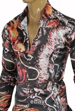 Versace Men's Multicolor Dress Shirt 170, Size XL