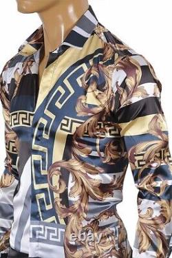Versace Men's Multicolor Dress Shirt 180, Size Medium