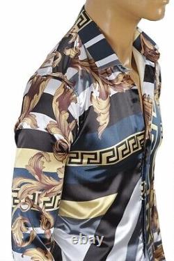 Versace Men's Multicolor Dress Shirt 180, Size Medium