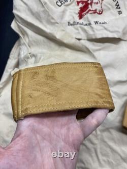 Vintage 70's Chore Jacket Range Coat Tin Cloth Leather Montana Cheyenne Meadows