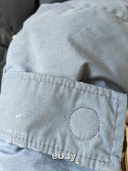 Vintage 80s North Face Brooks Range Down Parka Jacket Men's Size (S) Blue Yellow