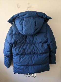 Vintage 80s North Face Brooks Range Down Parka Jacket Men's Size (S) Blue Yellow