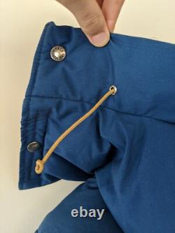 Vintage 80s North Face Brooks Range Down Parka Jacket Men's Size (S) Blue Yellow