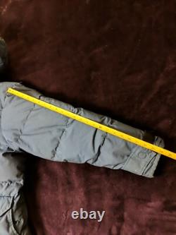 Vintage 80s North Face Brooks Range Down Parka Jacket Men's Size (S) Blue Yellow