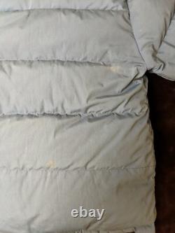 Vintage 80s North Face Brooks Range Down Parka Jacket Men's Size (S) Blue Yellow