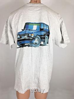 Vintage 90s Land Rover Range Rover Classic 4x4 Shirt XL Gray Double Sided RARE