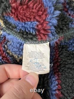 Vintage 90s PATAGONIA Nuevo Range Aztec Fleece Lined Chore Coat Jacket Size XL