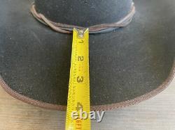 Vintage Antique Rugged Old West Resistol Cowboy Hat 6 7/8 Open Range Tom Mix Gus