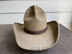 Vintage Antique Rugged Old West Resistol Cowboy Hat 7 1/8 Open Range Tom Mix Gus