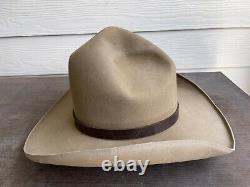 Vintage Antique Rugged Old West Resistol Cowboy Hat 7 1/8 Open Range Tom Mix Gus