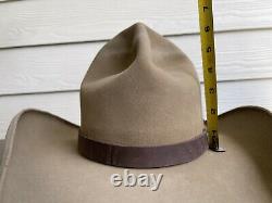 Vintage Antique Rugged Old West Resistol Cowboy Hat 7 1/8 Open Range Tom Mix Gus