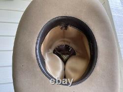 Vintage Antique Rugged Old West Resistol Cowboy Hat 7 1/8 Open Range Tom Mix Gus