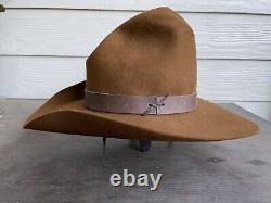 Vintage Antique Rugged Old West Stetson Cowboy Hat 6 7/8 Open Range Tom Mix Gus