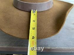 Vintage Antique Rugged Old West Stetson Cowboy Hat 6 7/8 Open Range Tom Mix Gus