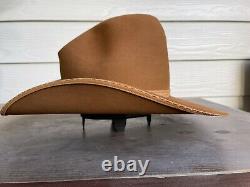 Vintage Antique Rugged Old West Stetson Cowboy Hat 7 1/4 Open Range Tom Mix Gus
