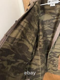Vintage Columbia Gallatin Range Jacket Mens XL Brown Camouflage Wool Blend 90s