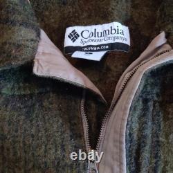 Vintage Columbia Gallatin Range Wool Blend Jacket Large Outfitter Camo Hunting